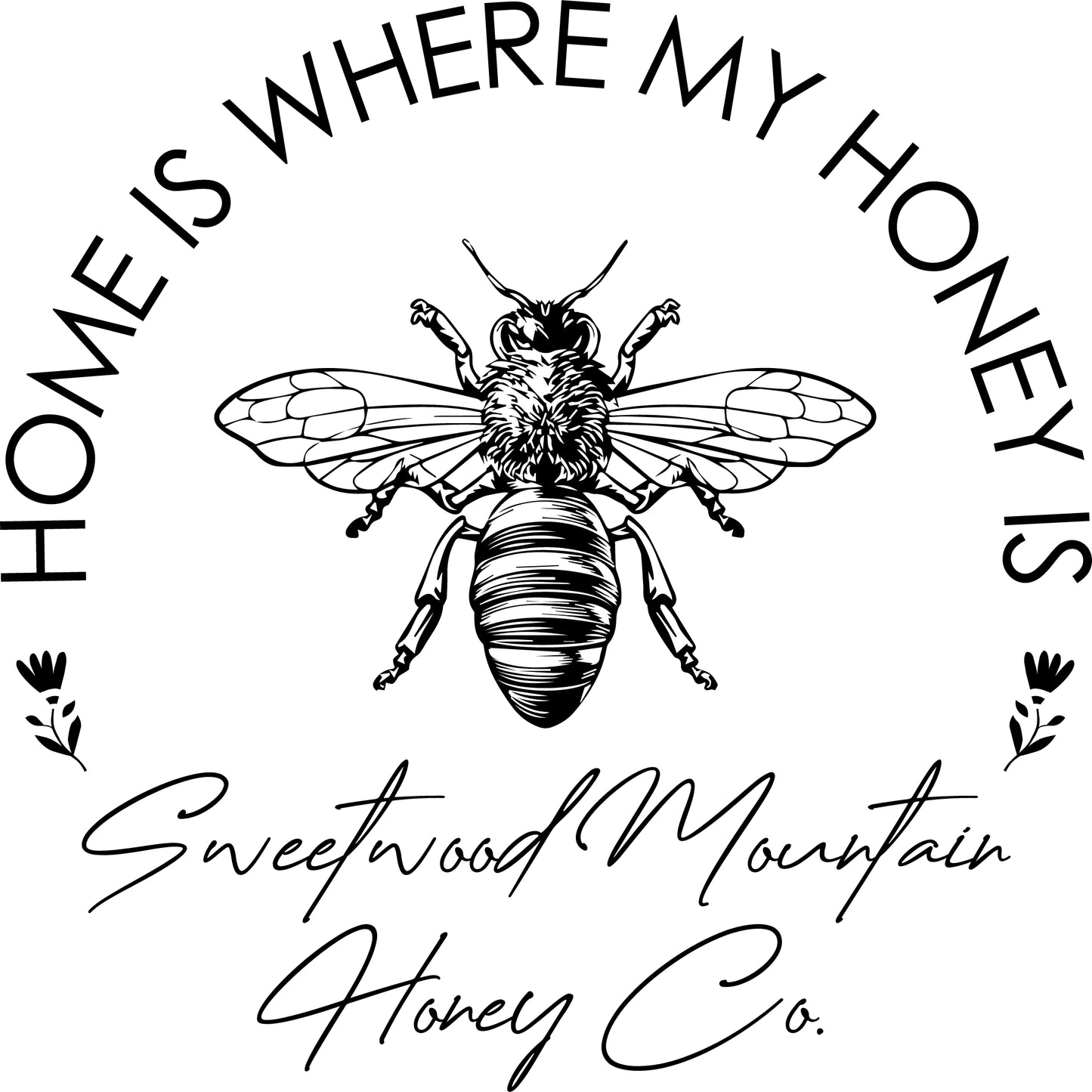 "Home is Where My Honey Is" Flour Sack Tea Towel Set of 2 + Bonus Pollinator Seeds